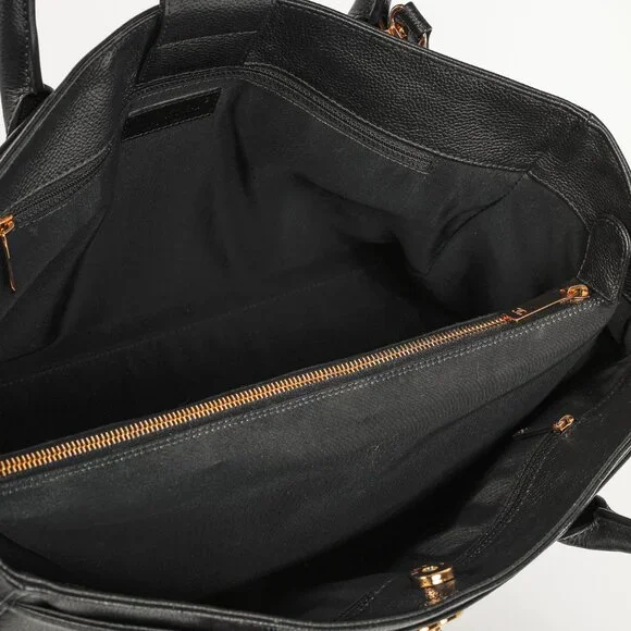 Chanel Cerf Executive Black Leather CC Tote Bag - Picture 10 of 13